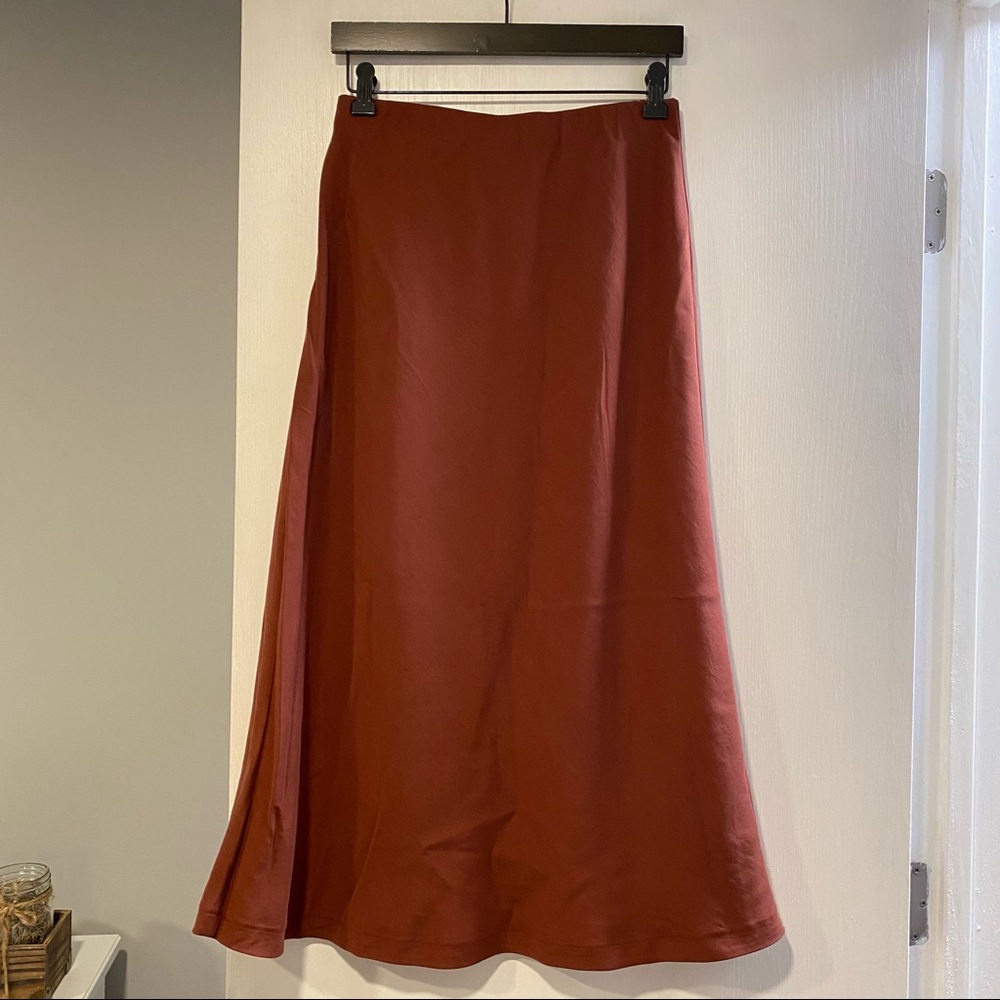VETTA Rust Floral Midi Skirt - Picture 4 of 7